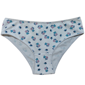 OEM Girl's Floral Mist Scalloped Cotton Brief