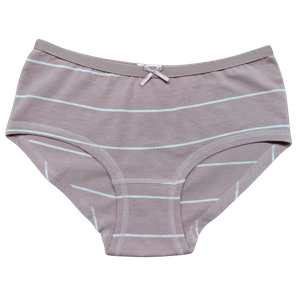 OEM Girl's Mauve Meadow Striped Ribbon Brief
