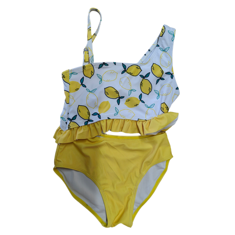 OEM Asymetrick&aacute; s&uacute;prava dievčensk&yacute;ch plaviek s citr&oacute;novou potlačou