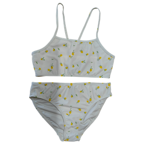 OEM Vibrant Tropical Ruffle Girls' Two-Piece Swimset