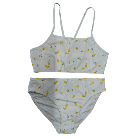 OEM வைப்ரண்ட் டிராபிகல் ரஃபிள் கேர்ள்ஸ் டூ-பீஸ் ஸ்விம்செட்