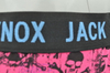 Boxer el&aacute;stico de algod&atilde;o estampado masculino OEM – gr&aacute;fico de caveira rosa neon (JMC11045)
