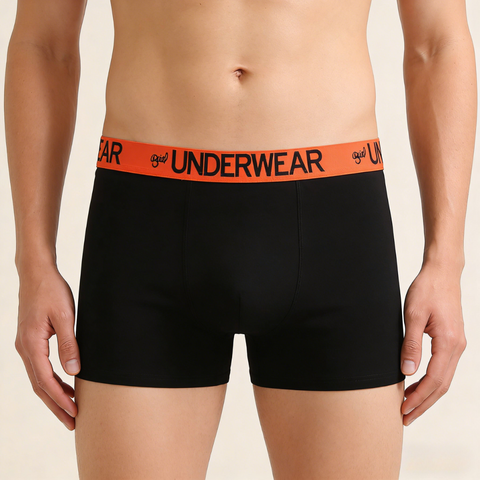 Boxer neri elasticizzati in cotone firmati da uomo OEM
