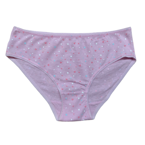 OEM Kızın Kalbi ve Yıldız Baskılı Saf Pamuklu K&uuml;lot