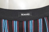 Boxer neri da uomo OEM con strisce blu e rosse tinte in filo e cintura morbida (JMC11017)