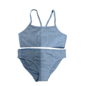 OEM Eyelet Pattern Girls Two-Piece Bikini Set