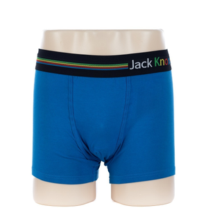OEM Solid Color Mid-midjig elastisk midjeband bomullsblå boxare för män (JMC11063)