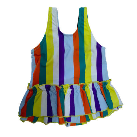OEM regnbuestribet nederdel pigebadedragt